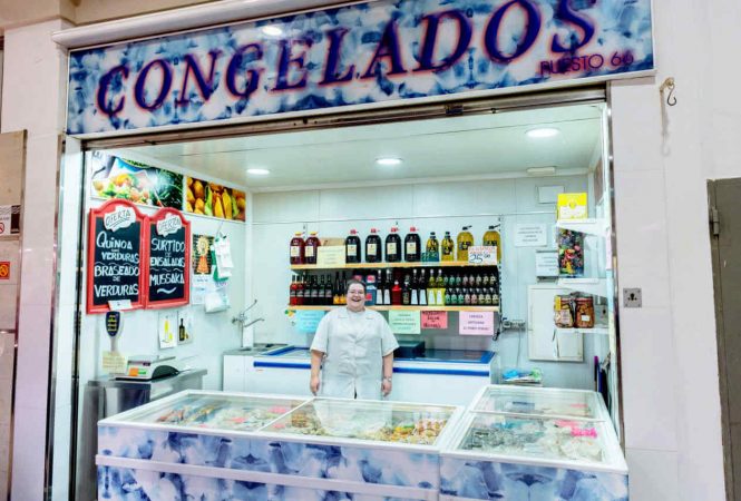 Conmemorativo Extra Correspondencia Puesto de alimentos congelados del Mercado Delicias de Zaragoza